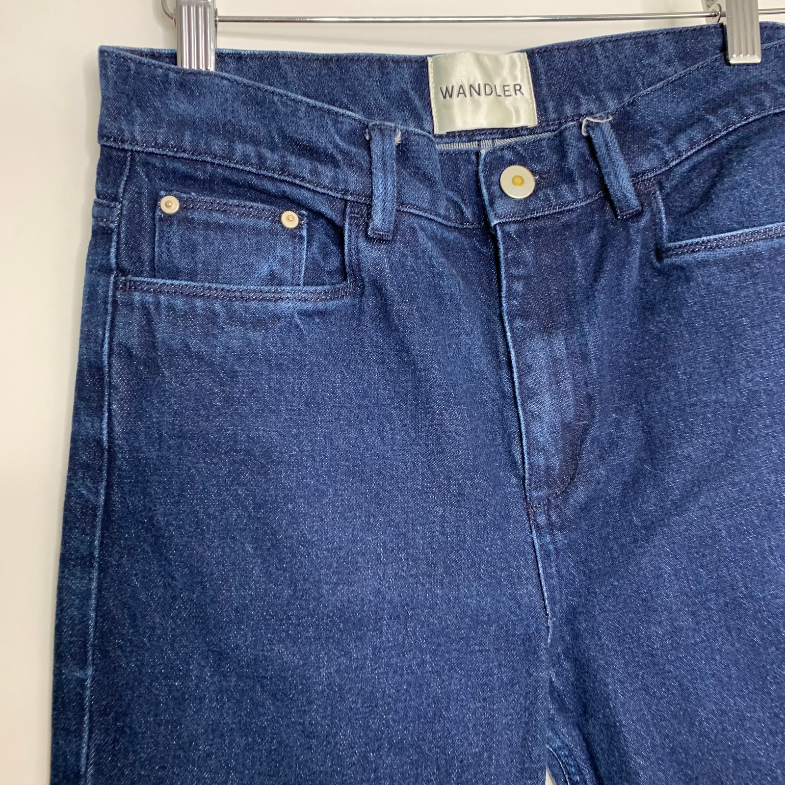 Wandler Daisy Flared Dark Blue Jeans Womens Size 26 — image 6 of 8